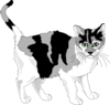 Black And Gray Cat Clip Art